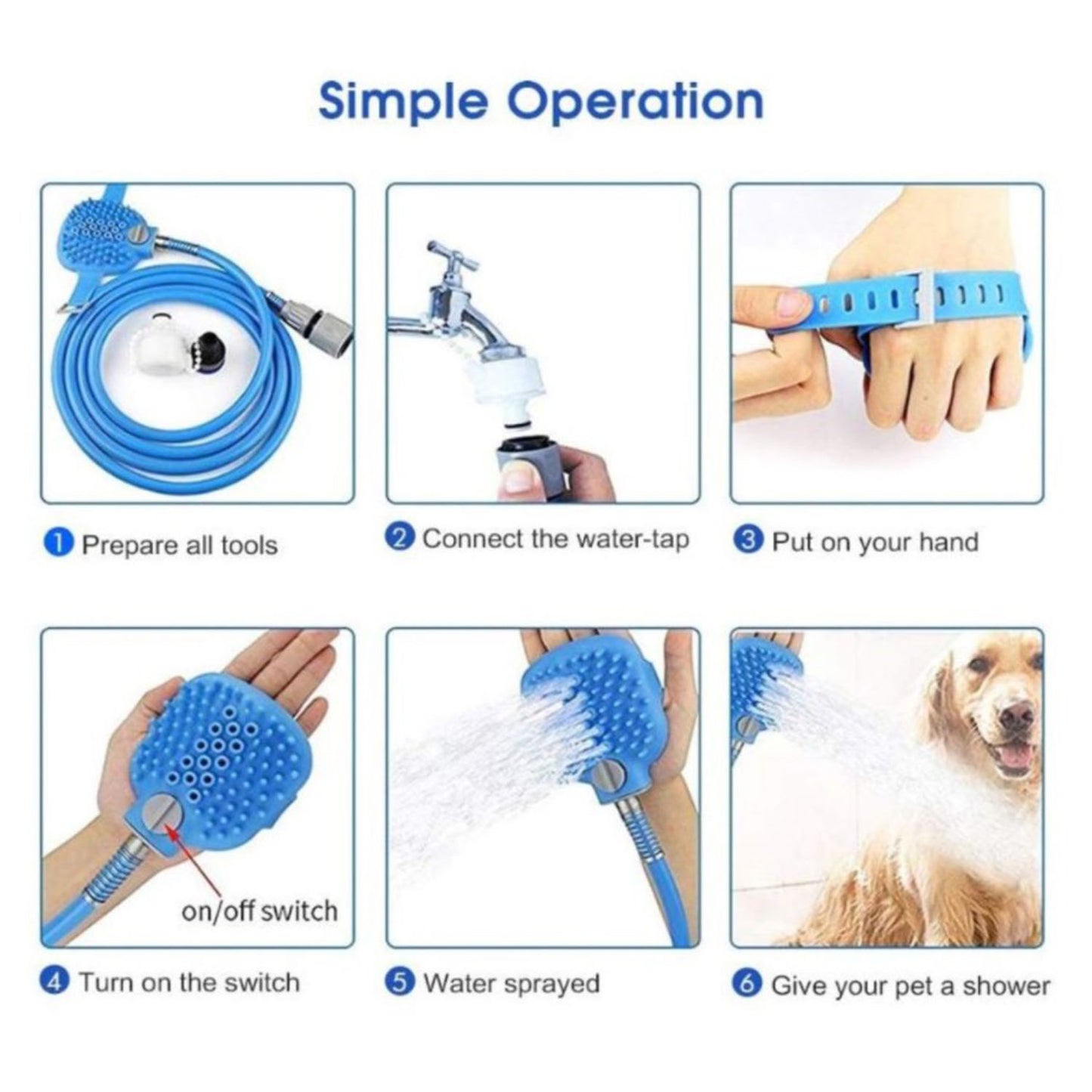 Pet Silicone Shower Brush